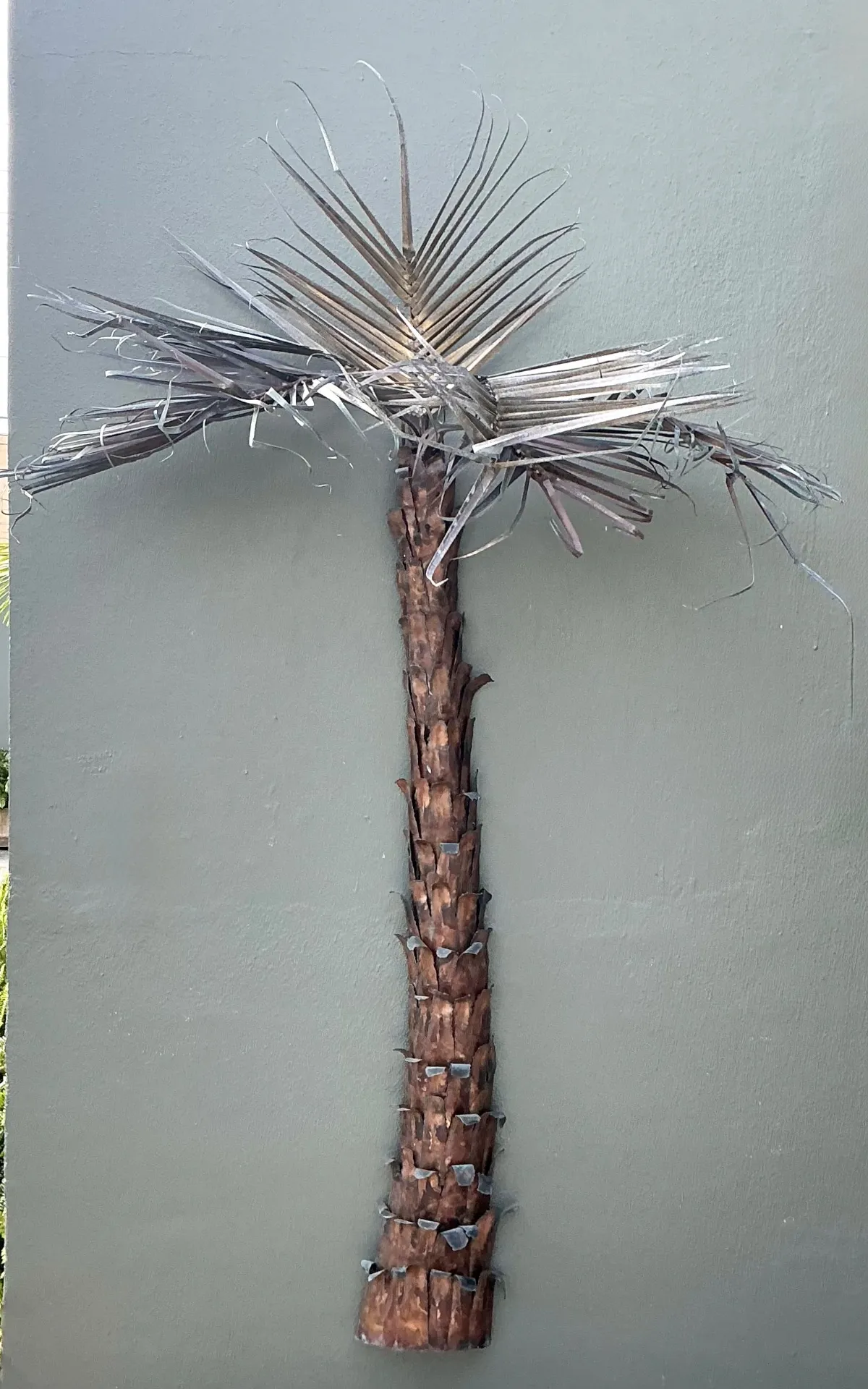 Vintage Metal Palm Tree Wall Sculpture — additional photo 6