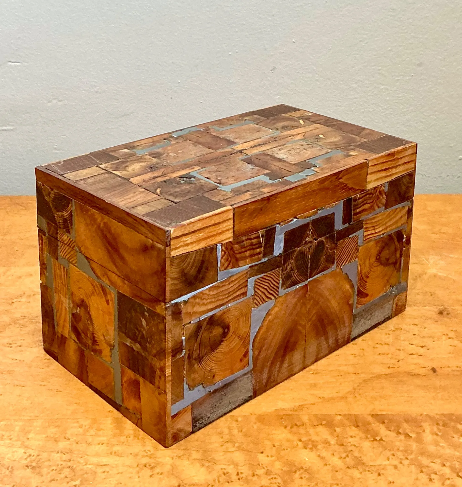 Vintage Wood Mosaic Box — additional photo 3