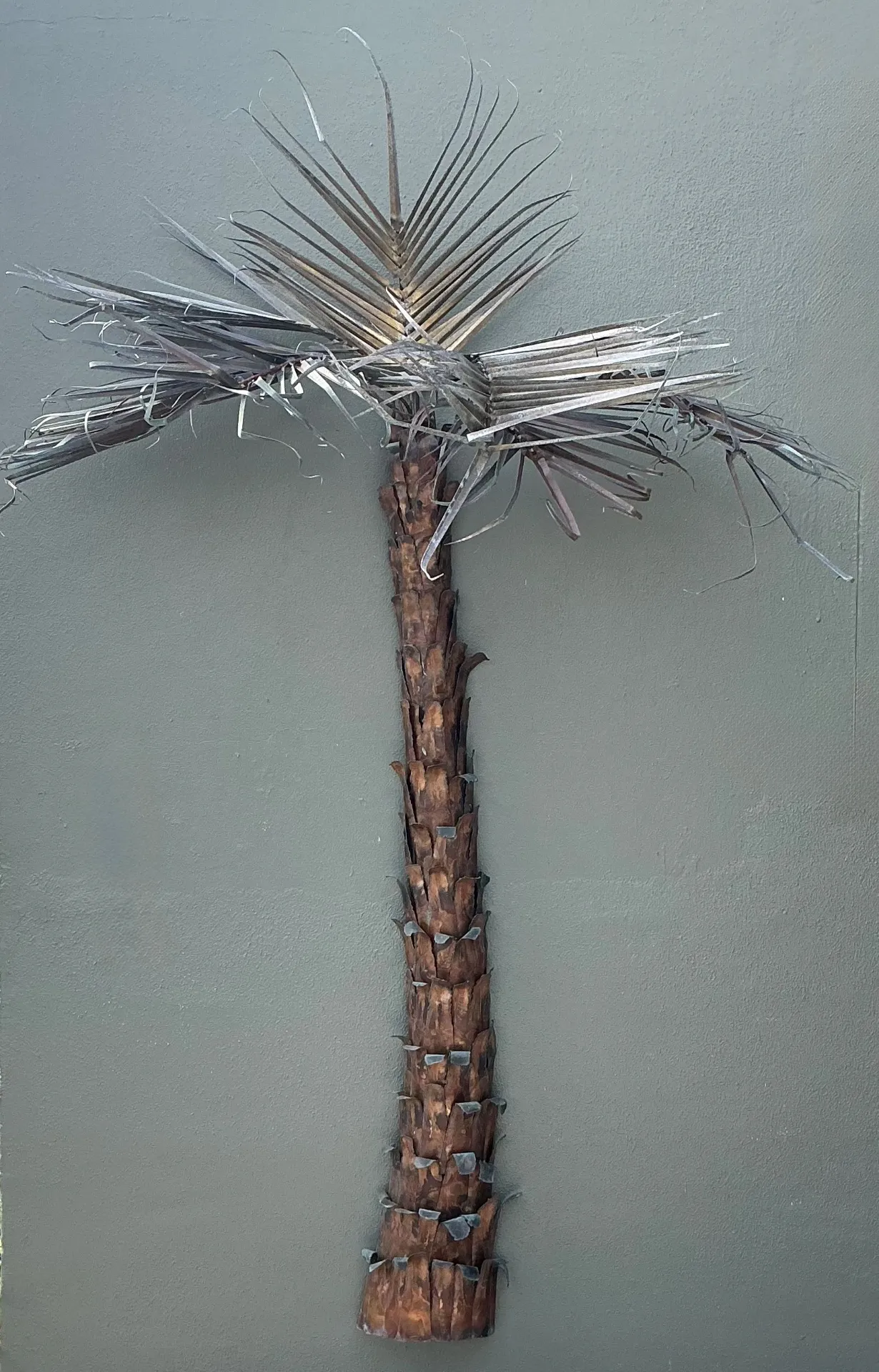 Vintage Metal Palm Tree Wall Sculpture — additional photo 4