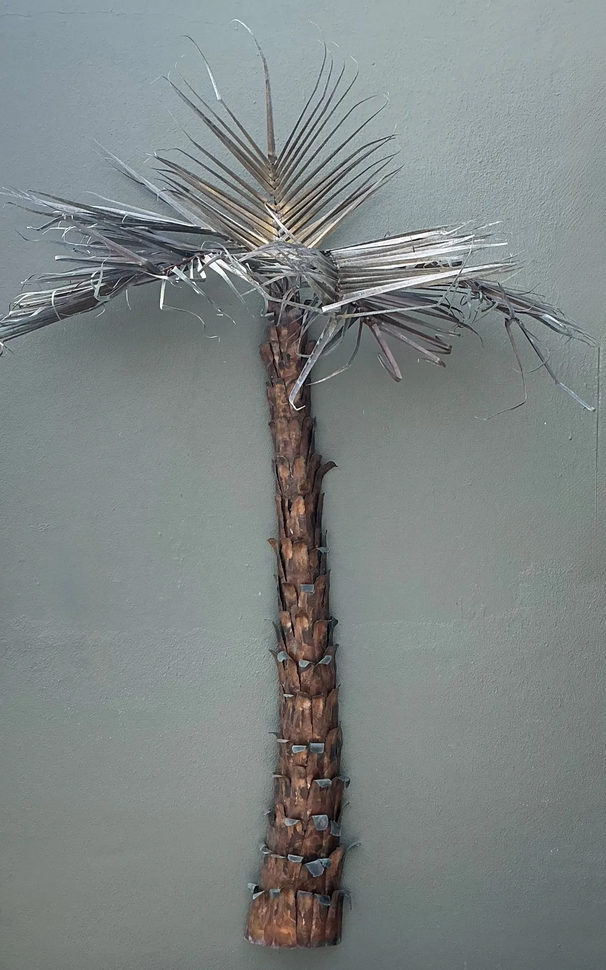 Vintage Metal Palm Tree Wall Sculpture — additional photo 4