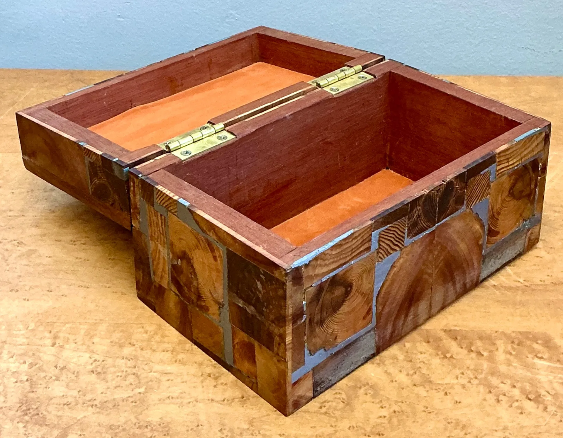 Vintage Wood Mosaic Box — additional photo 1