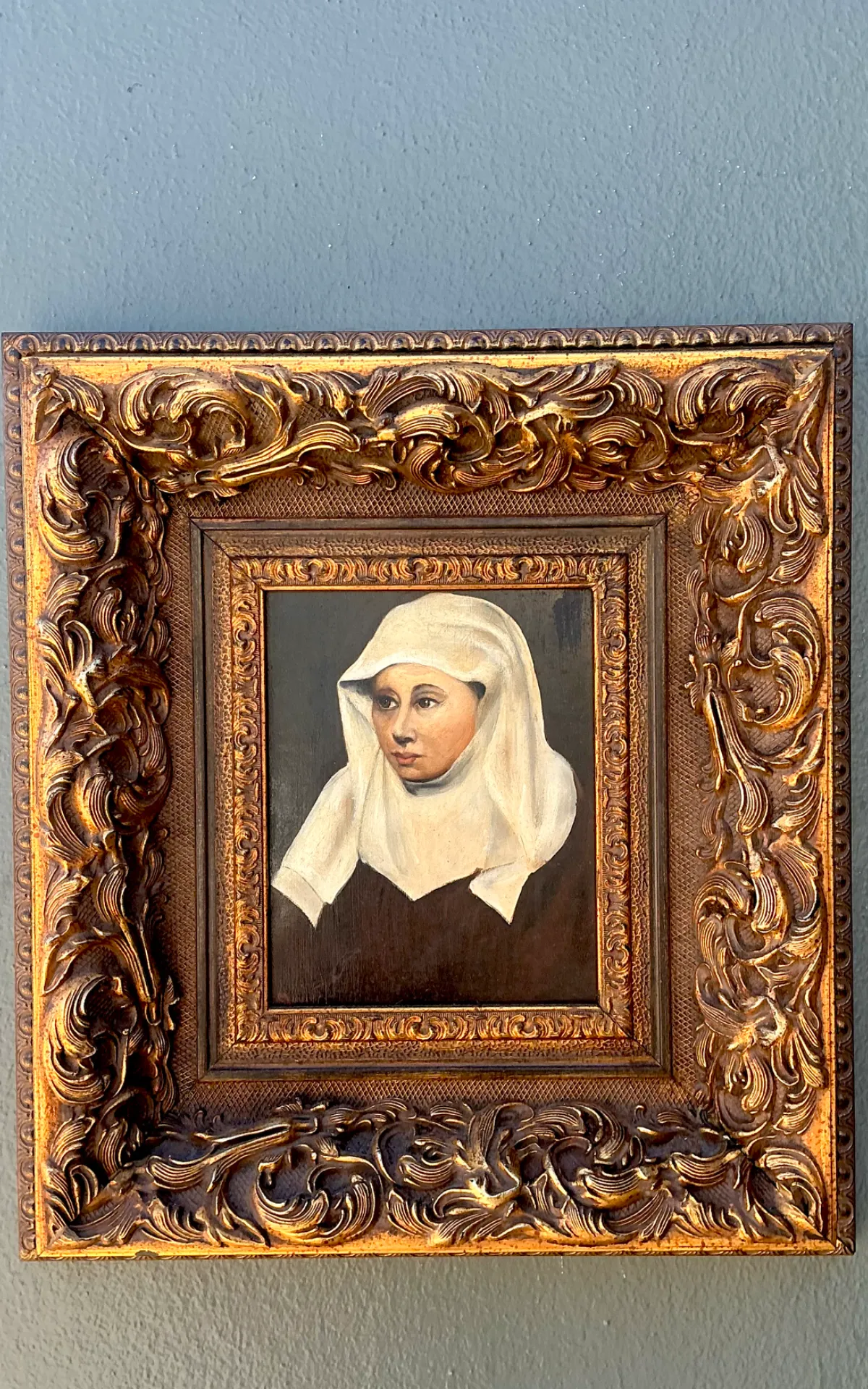 Vintage Framed Portrait Painting of a Woman — additional photo 6
