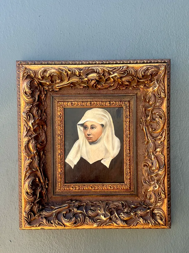 Vintage Framed Portrait Painting of a Woman — additional photo 6