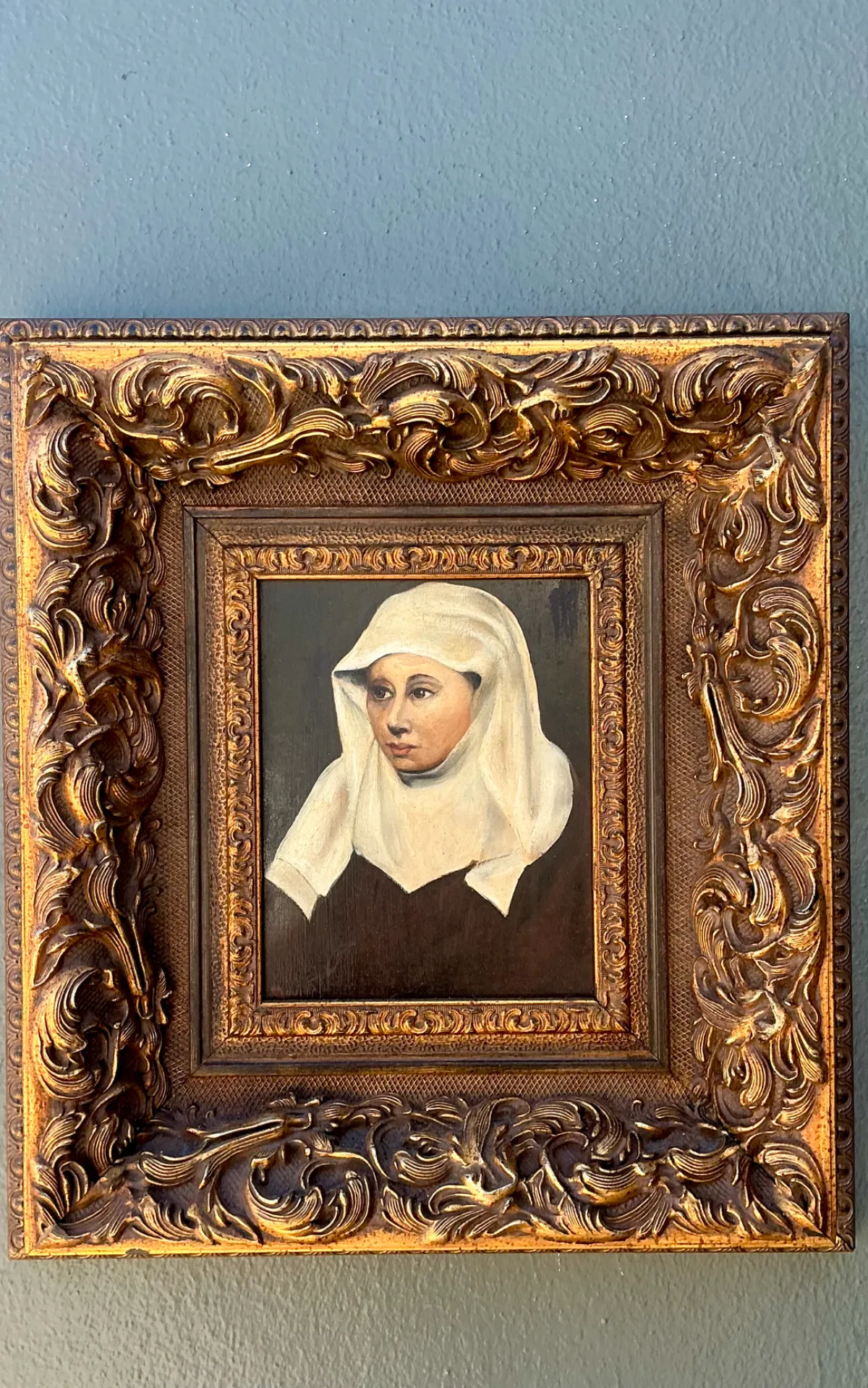 Vintage Framed Portrait Painting of a Woman — additional photo 8