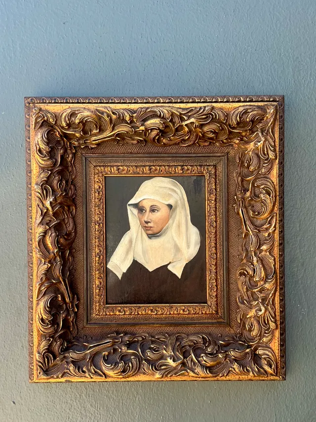 Vintage Framed Portrait Painting of a Woman — additional photo 8