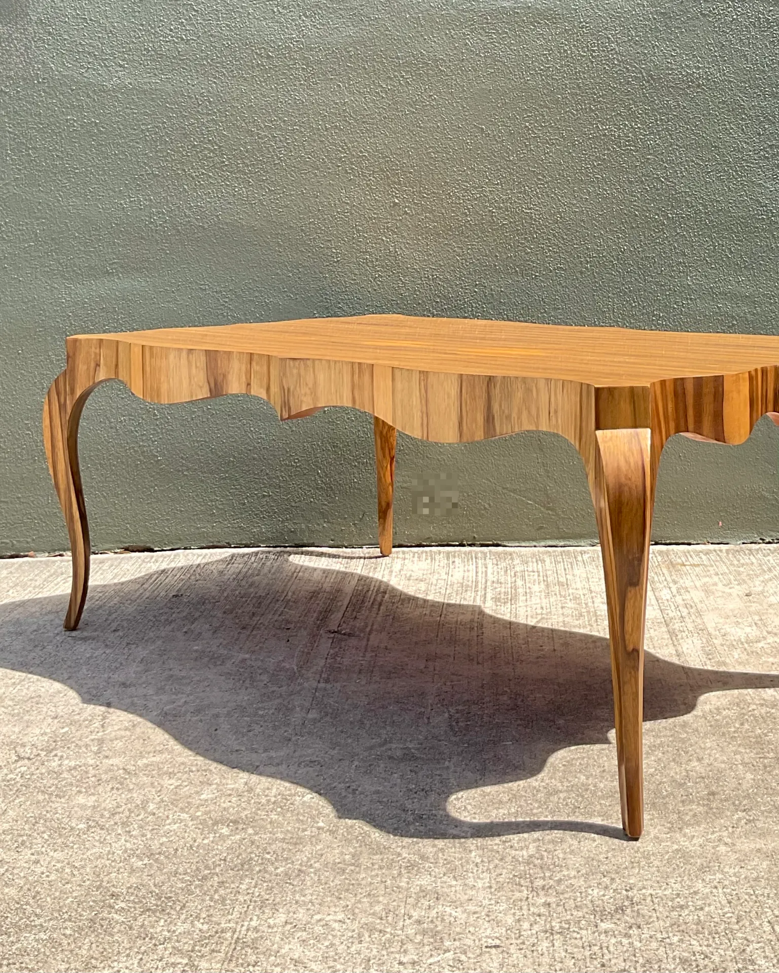 Vintage Keno Bros For Theodore Alexander Scalloped Edge Coffee Table — additional photo 3