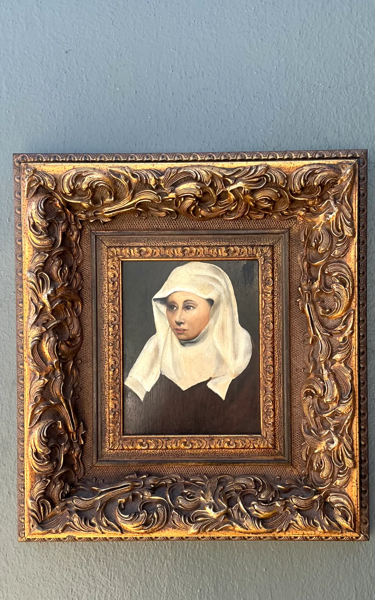 Vintage Framed Portrait Painting of a Woman — additional photo 5