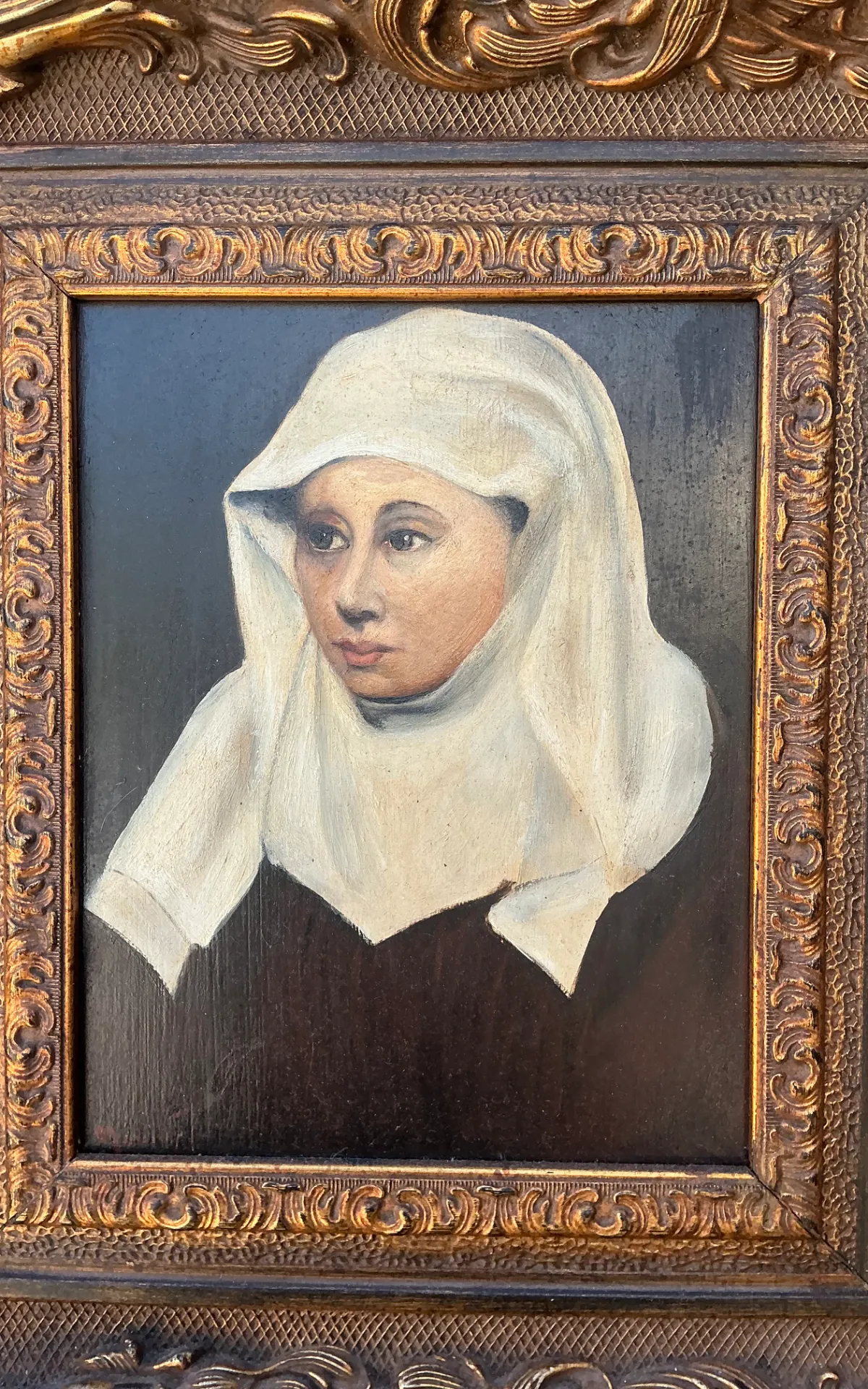 Vintage Framed Portrait Painting of a Woman — additional photo 7