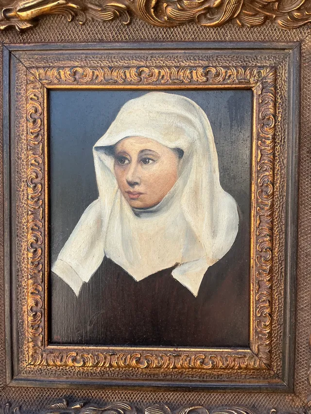 Vintage Framed Portrait Painting of a Woman — additional photo 7