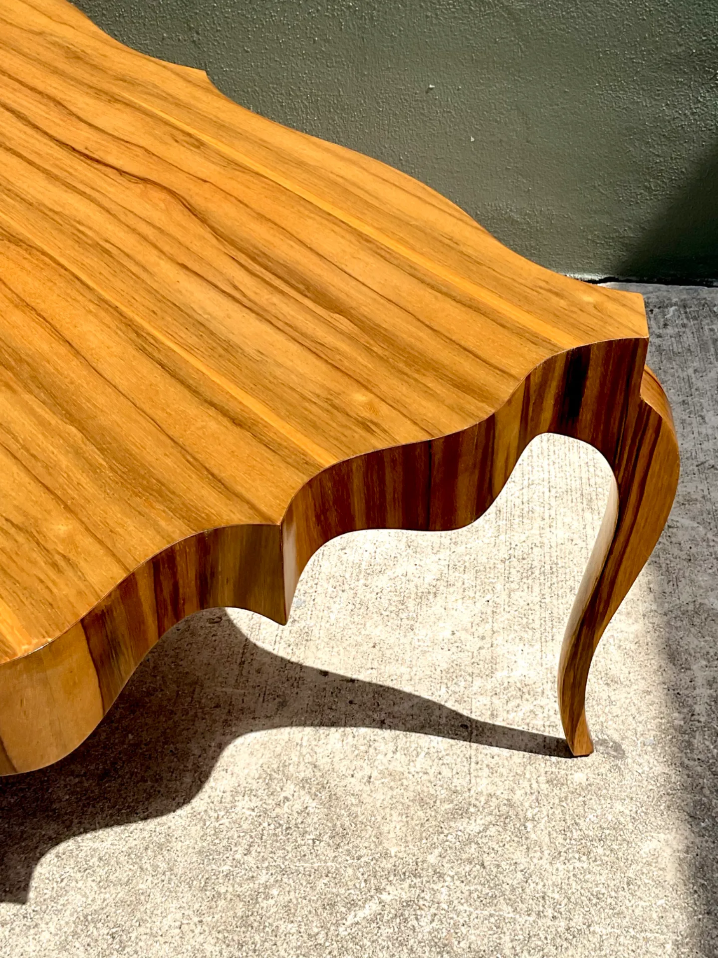 Vintage Keno Bros For Theodore Alexander Scalloped Edge Coffee Table — additional photo 8