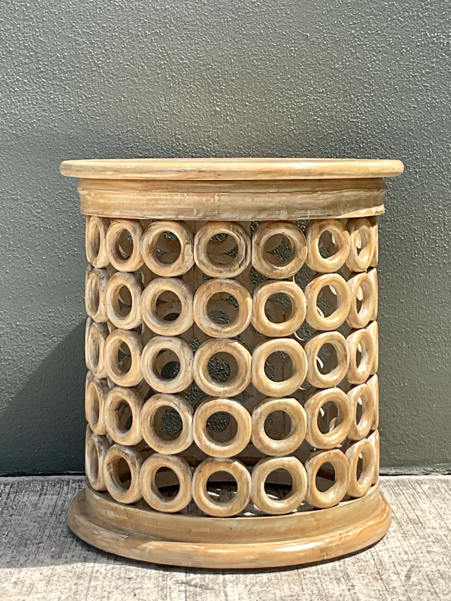 Vintage Openwork Wood Side Table — additional photo 7