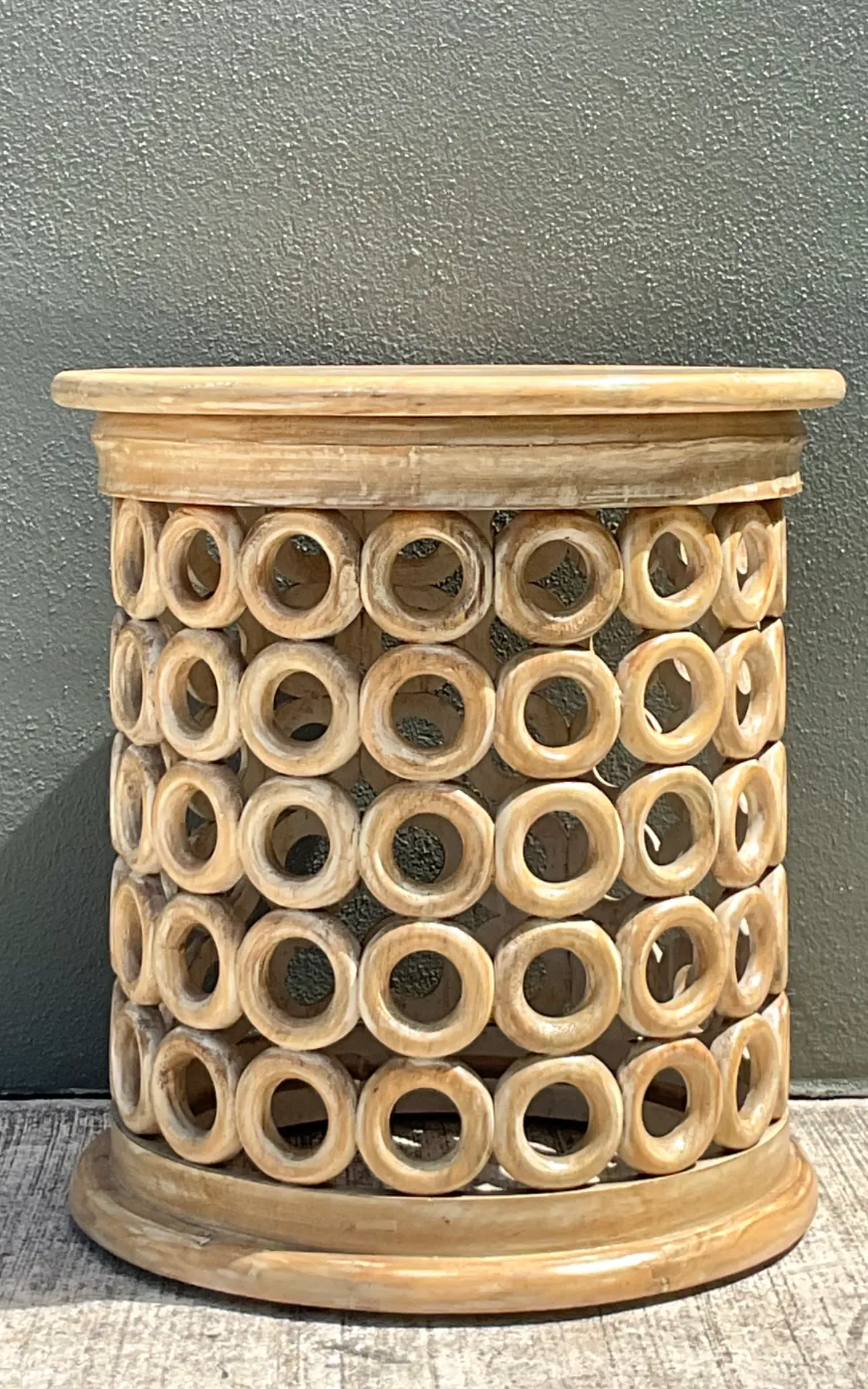 Vintage Openwork Wood Side Table — additional photo 7