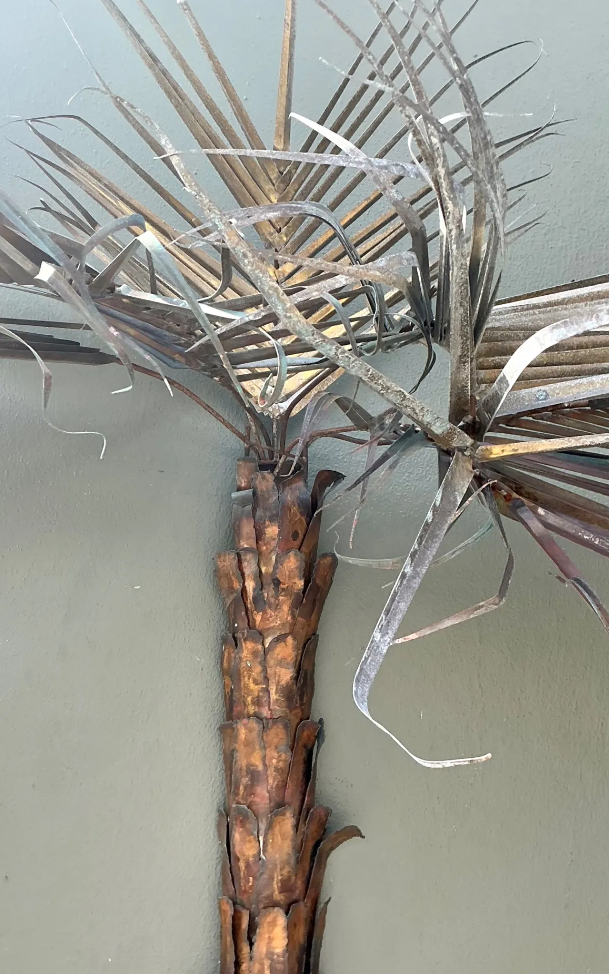 Vintage Metal Palm Tree Wall Sculpture — additional photo 3