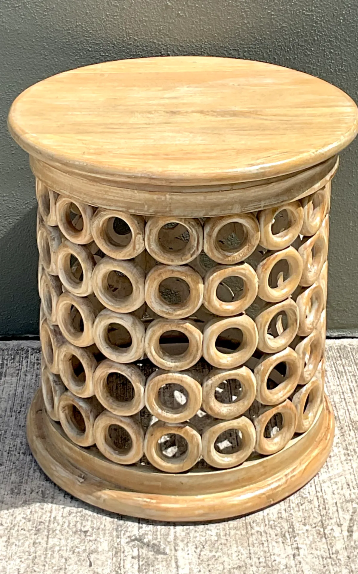 Vintage Openwork Wood Side Table — additional photo 5