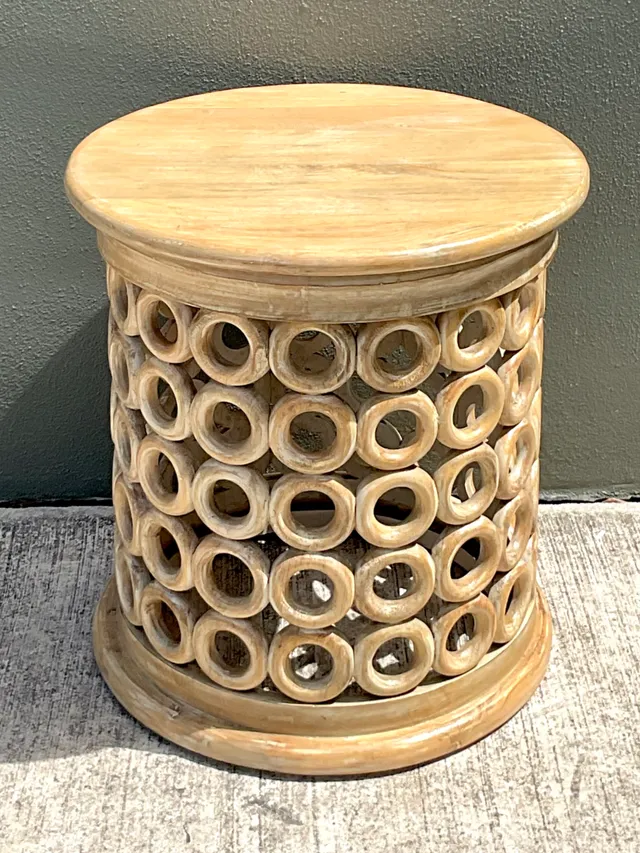 Vintage Openwork Wood Side Table — additional photo 5