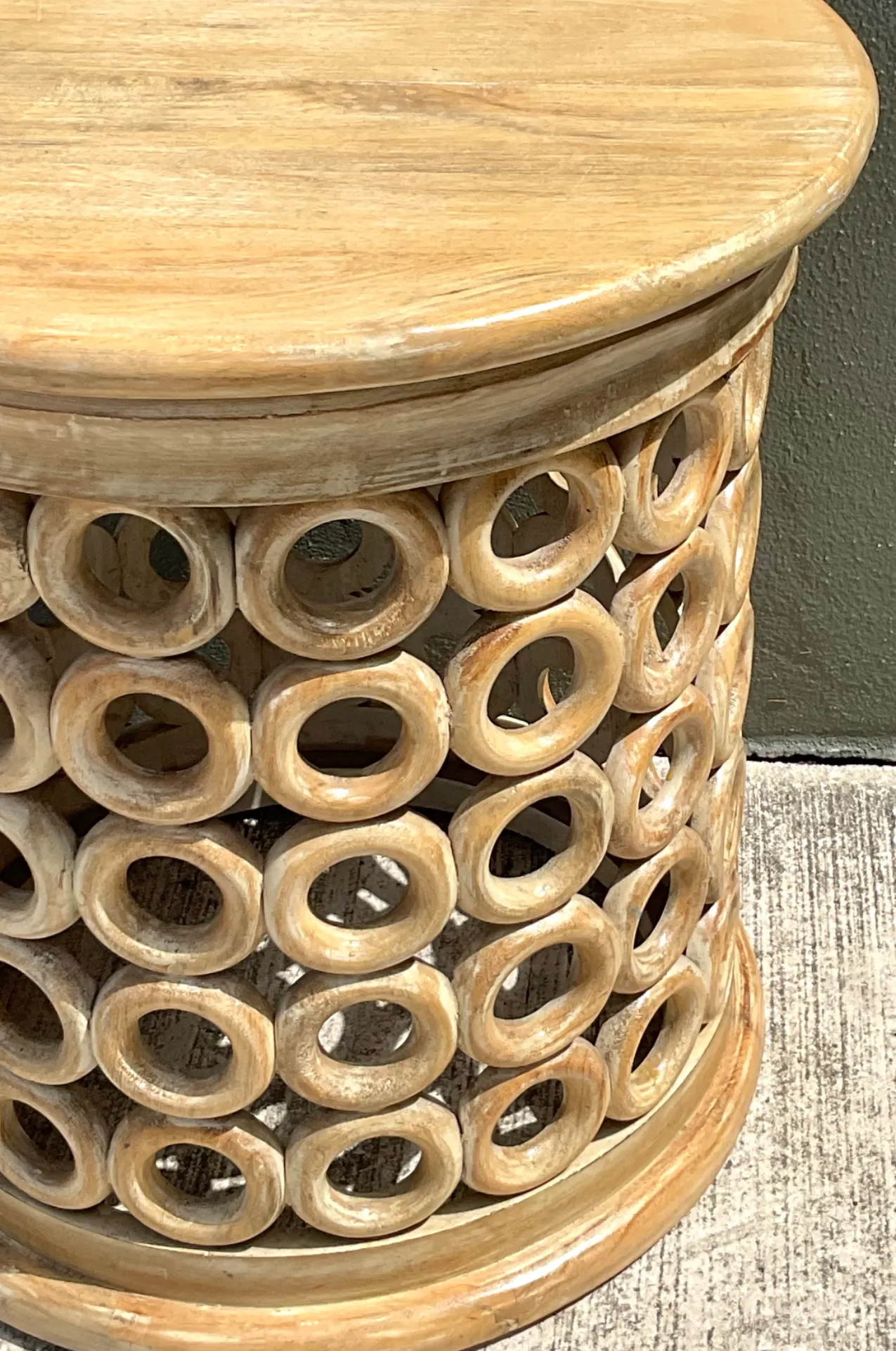 Vintage Openwork Wood Side Table — additional photo 6