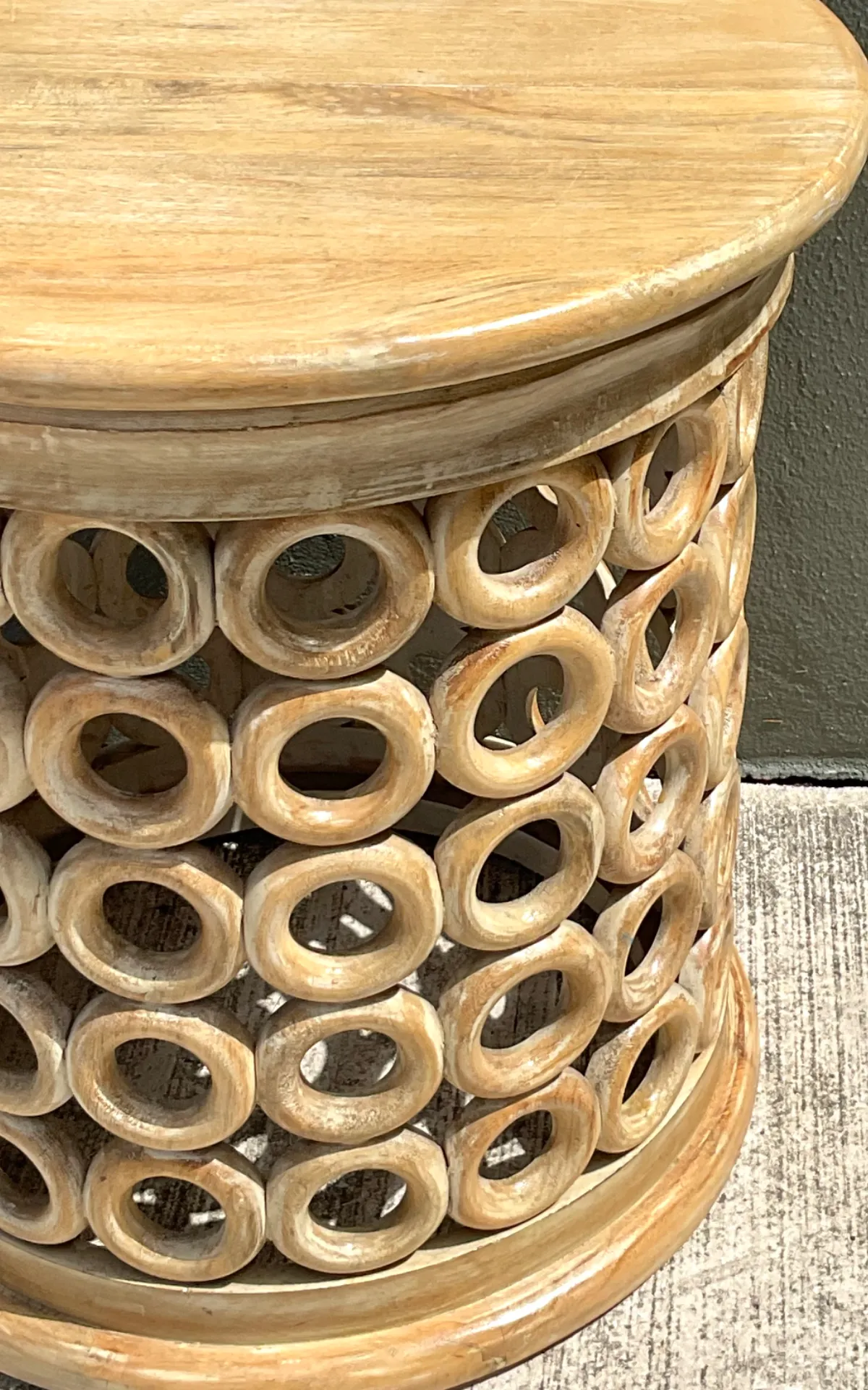 Vintage Openwork Wood Side Table — additional photo 6