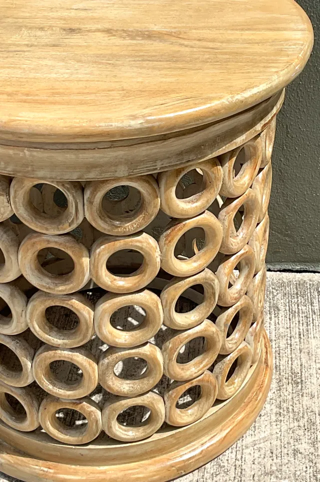 Vintage Openwork Wood Side Table — additional photo 6