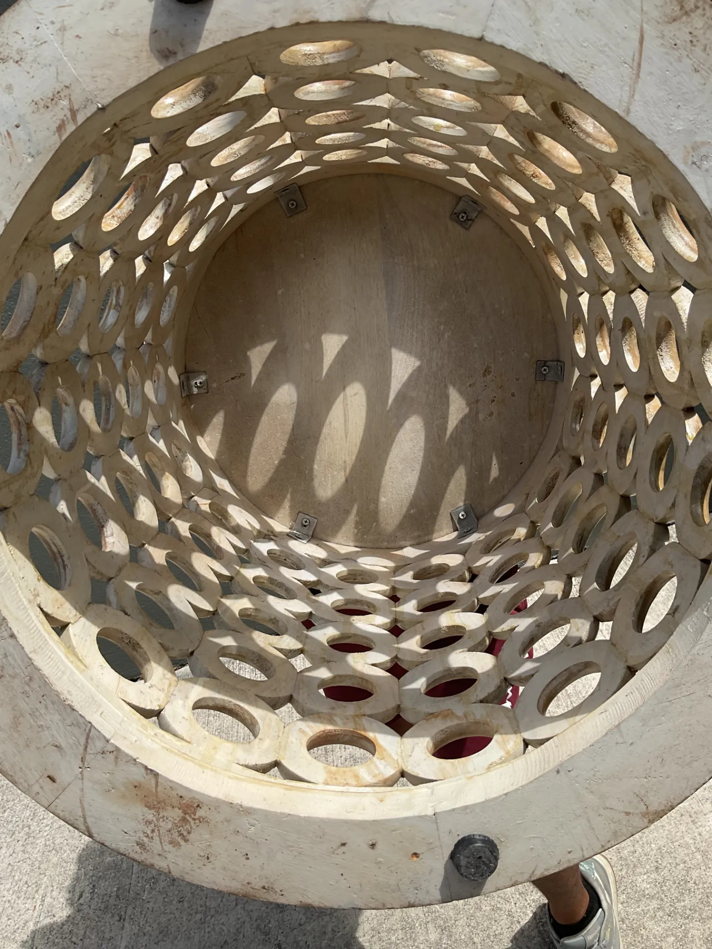 Vintage Openwork Wood Side Table — additional photo 4