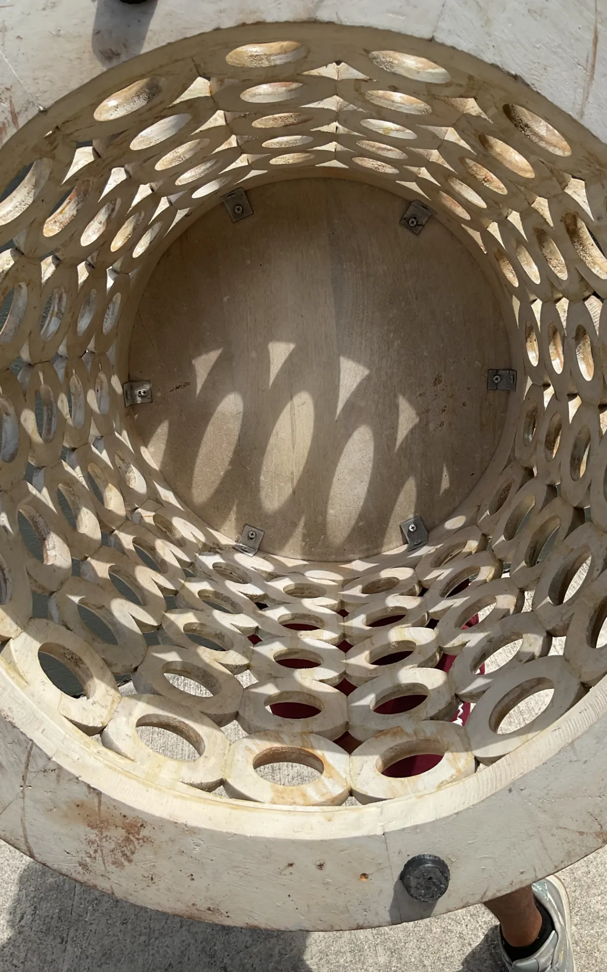 Vintage Openwork Wood Side Table — additional photo 4