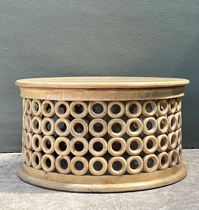 Vintage Wooden Openwork Coffee Table — additional photo 1