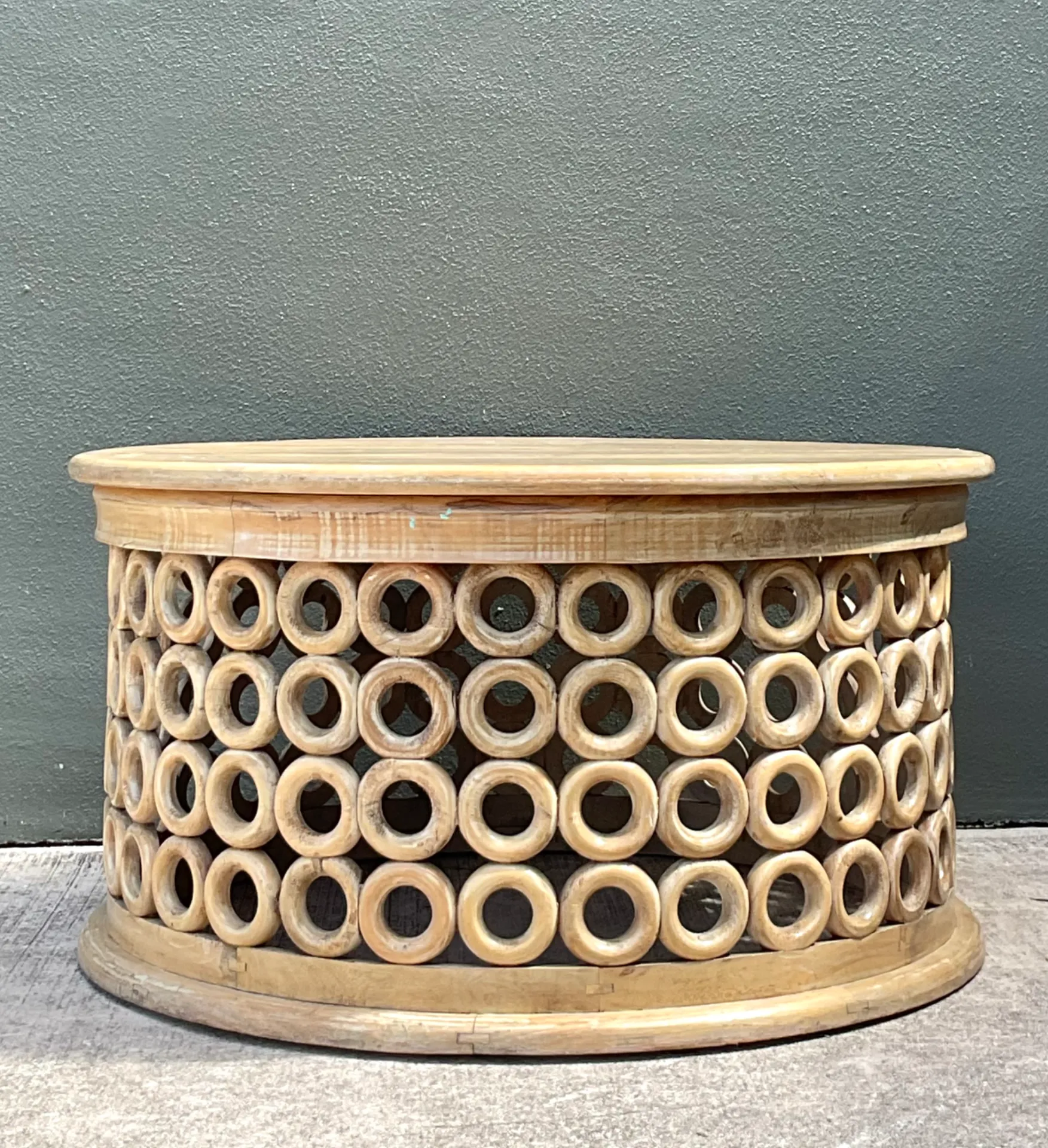 Vintage Wooden Openwork Coffee Table — additional photo 5