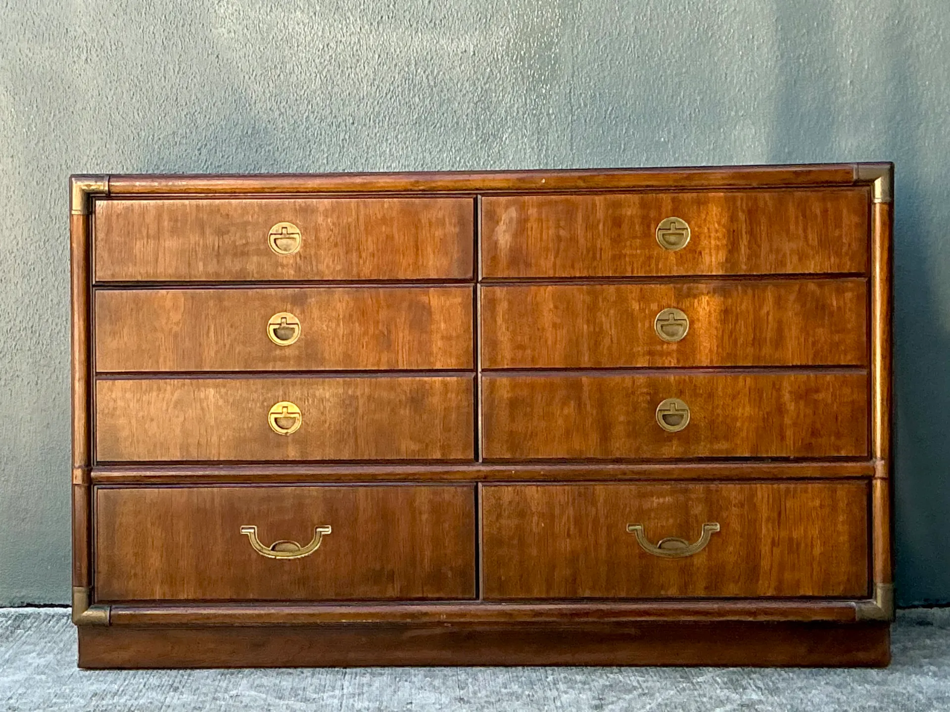 Vintage Drexel Wood and Metal Campaign Dresser — additional photo 7
