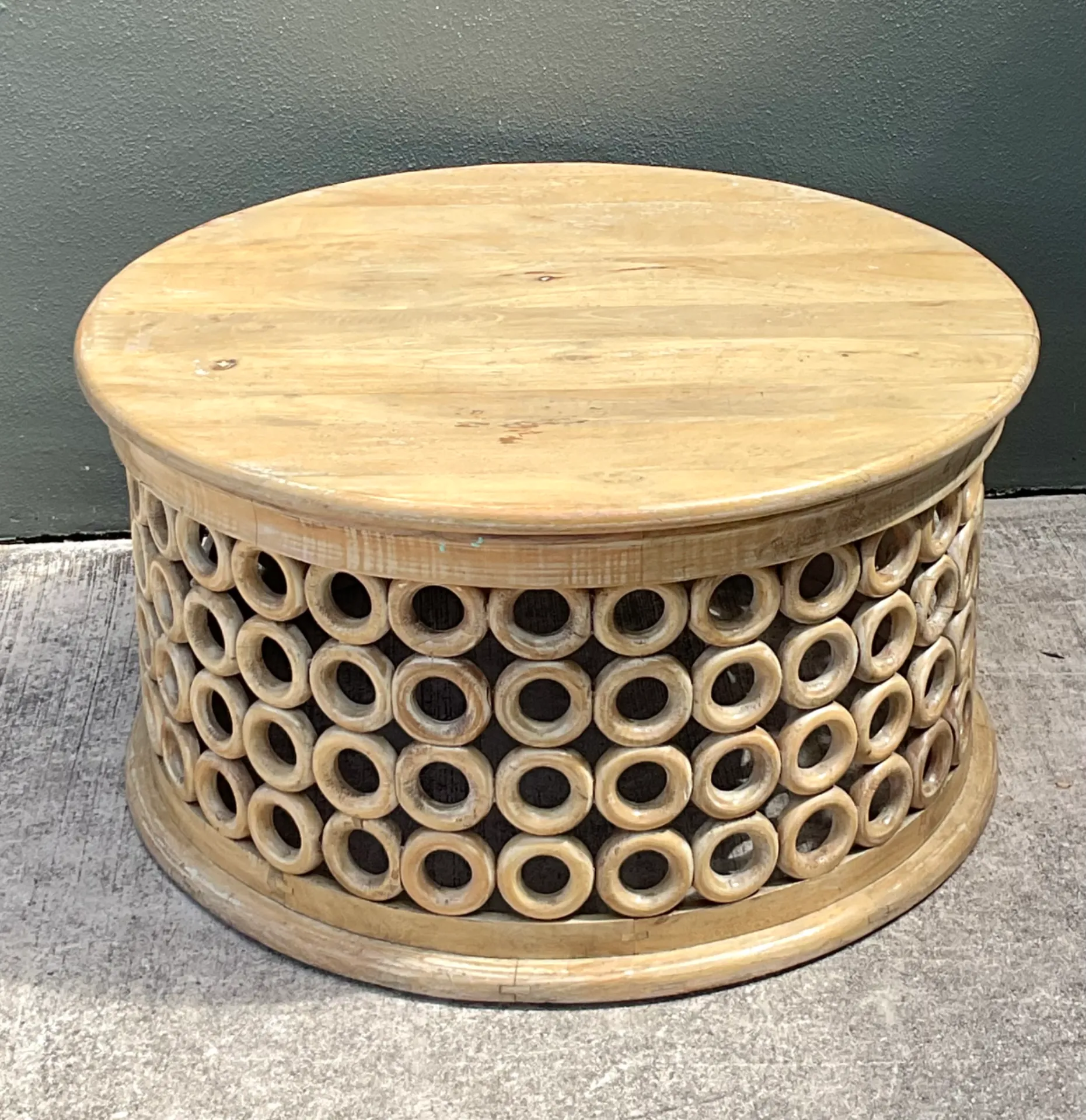 Vintage Wooden Openwork Coffee Table — additional photo 7