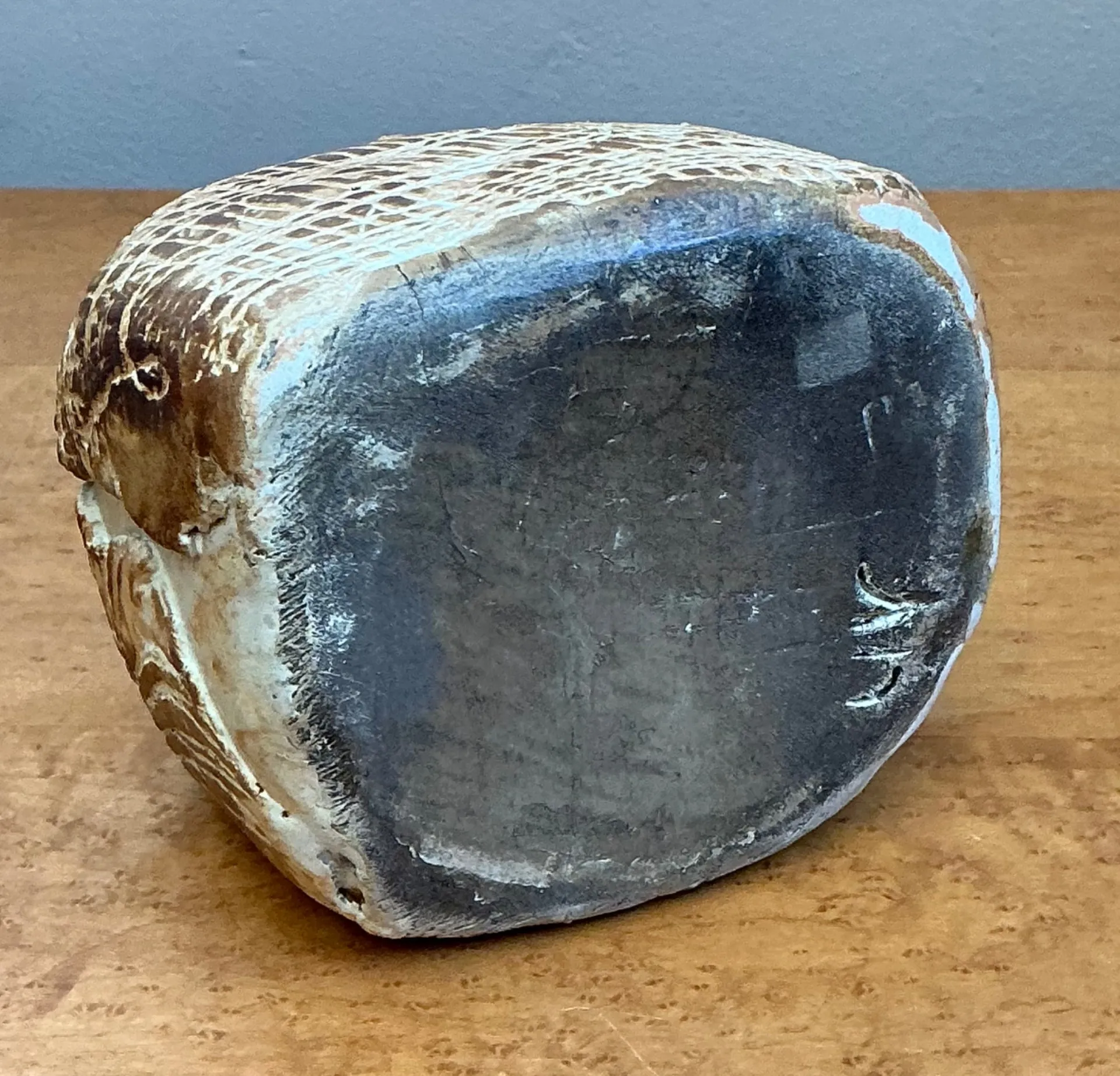 Vintage Textured Studio Pottery Vase - Ceramic, 5W x 4.5H — additional photo 1