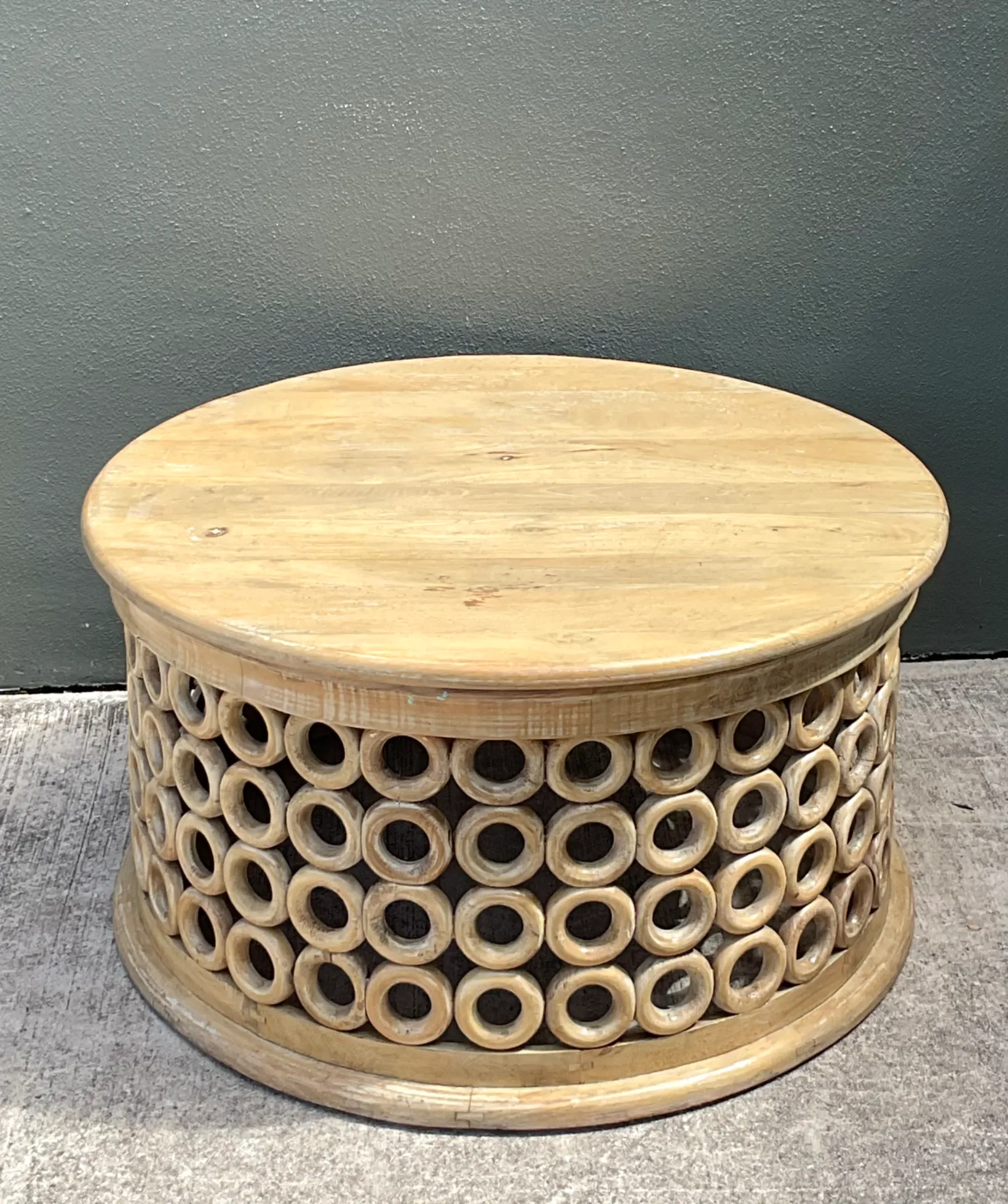 Vintage Wooden Openwork Coffee Table — additional photo 3