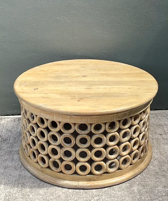 Vintage Wooden Openwork Coffee Table — additional photo 3