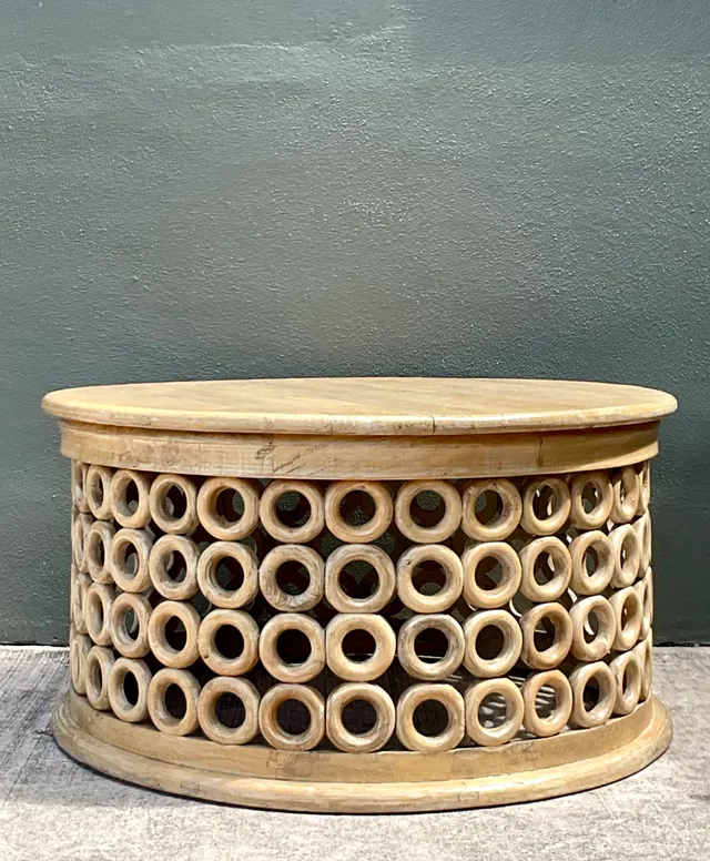 Vintage Wooden Openwork Coffee Table — additional photo 2