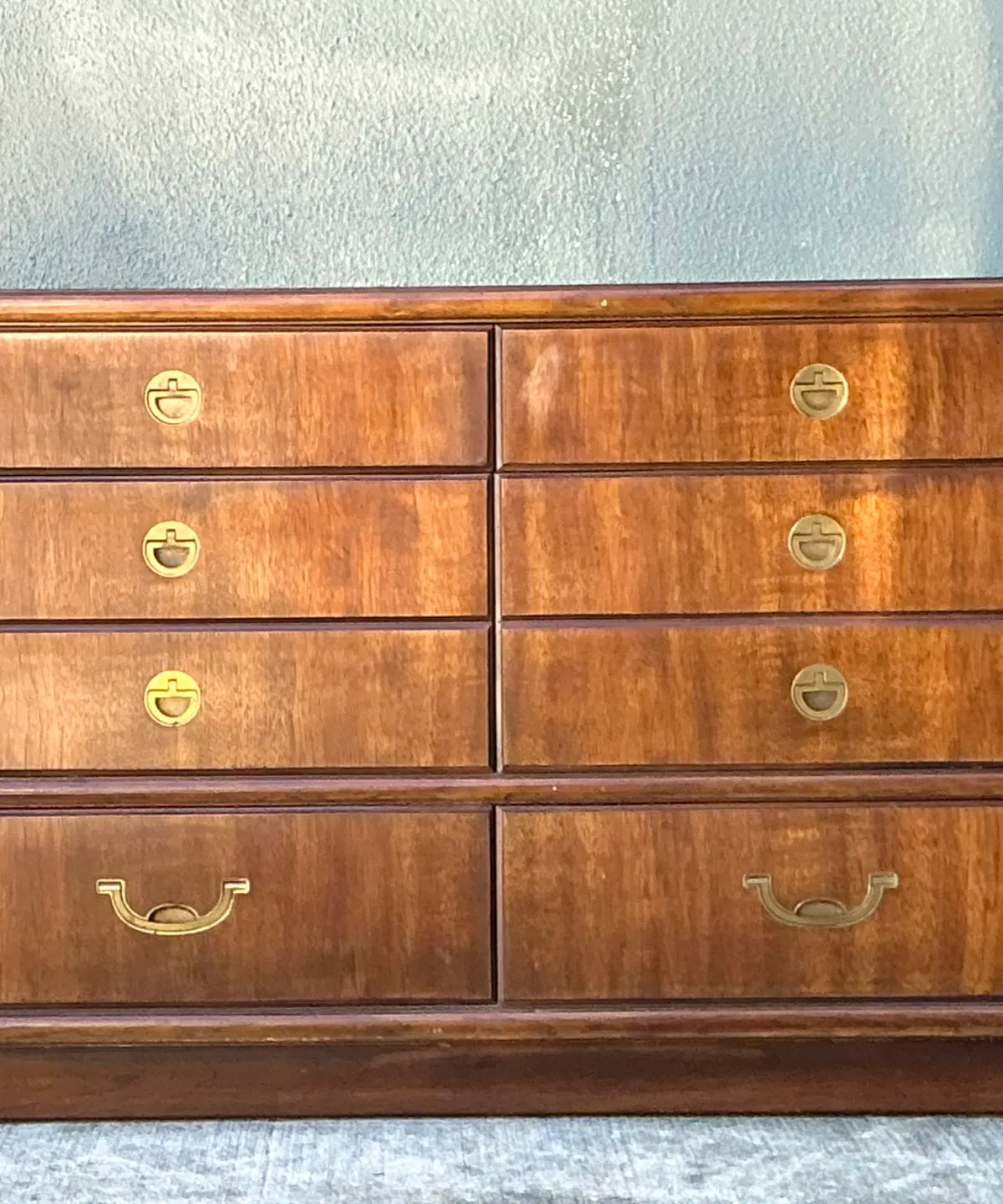 Vintage Drexel Wood and Metal Campaign Dresser — additional photo 2