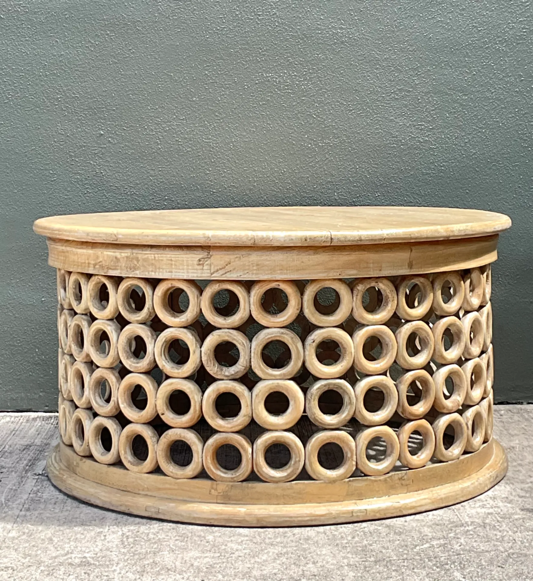 Vintage Wooden Openwork Coffee Table — additional photo 8