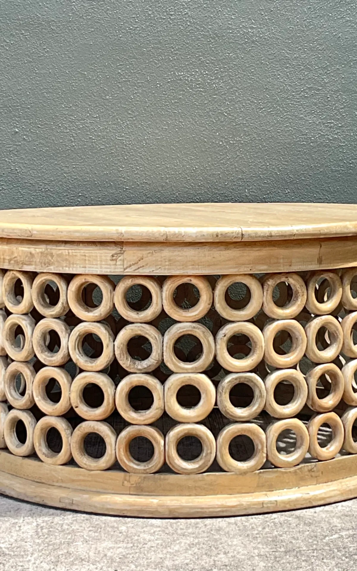 Vintage Wooden Openwork Coffee Table — additional photo 8