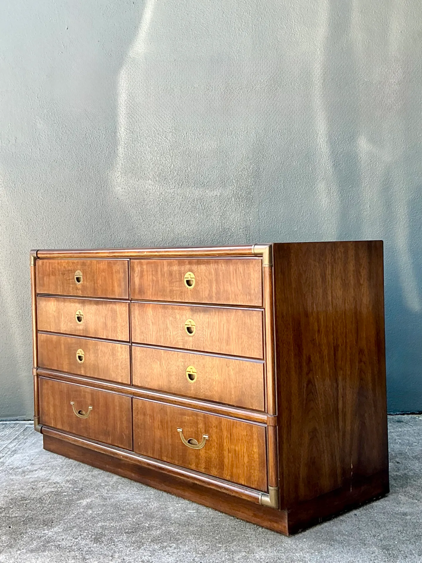 Vintage Drexel Wood and Metal Campaign Dresser — additional photo 5
