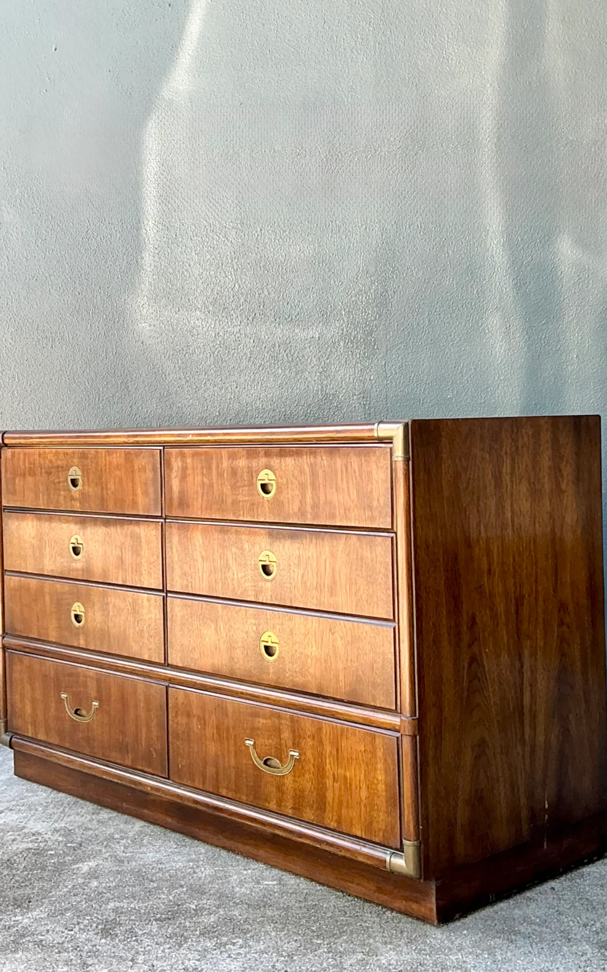 Vintage Drexel Wood and Metal Campaign Dresser — additional photo 5