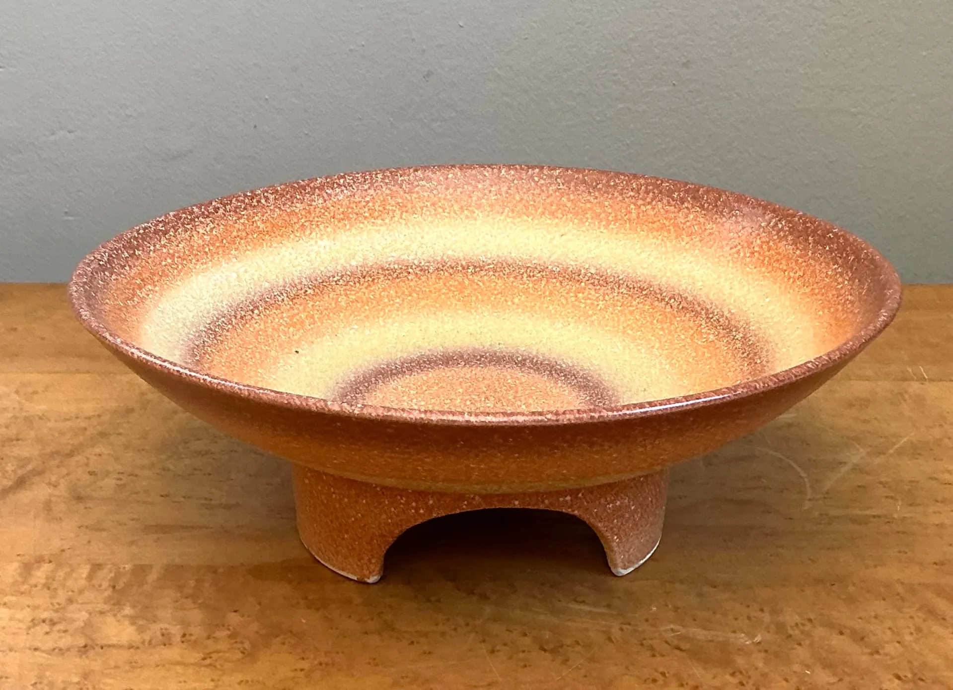 Vintage MCM Textured Ceramic Bowl — additional photo 6