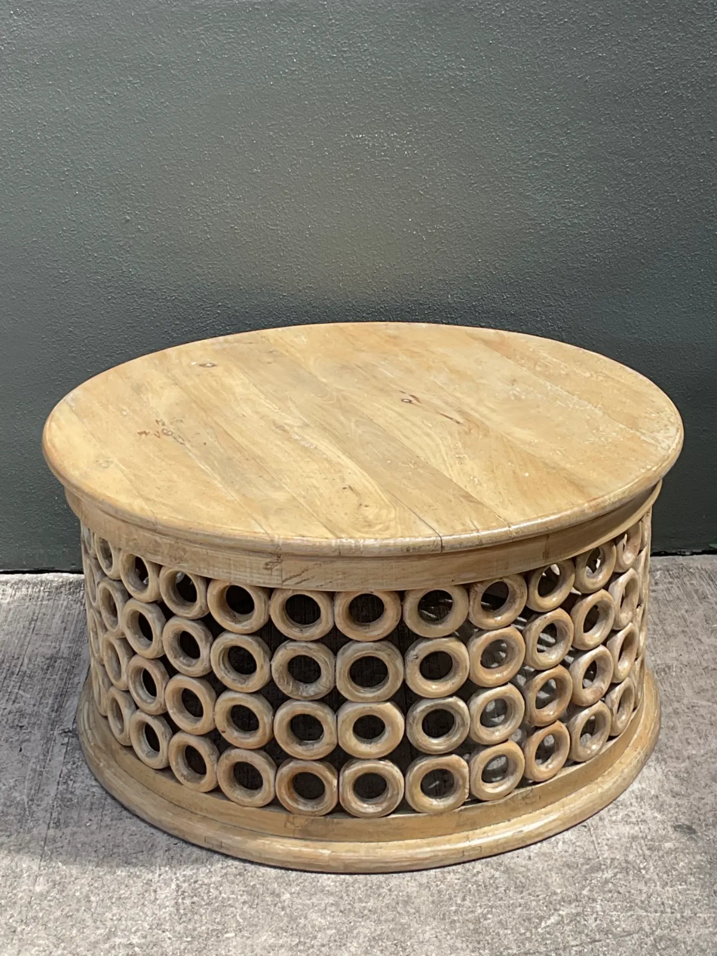 Vintage Wooden Openwork Coffee Table — additional photo 4