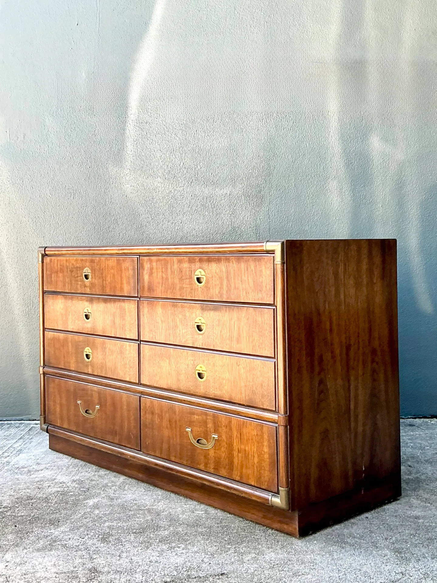 Vintage Drexel Wood and Metal Campaign Dresser — additional photo 6