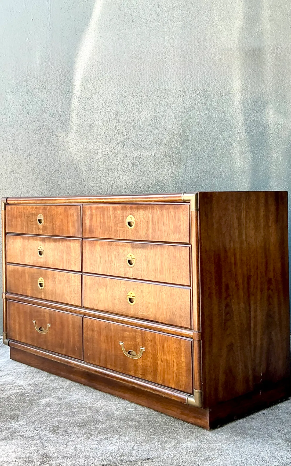 Vintage Drexel Wood and Metal Campaign Dresser — additional photo 6