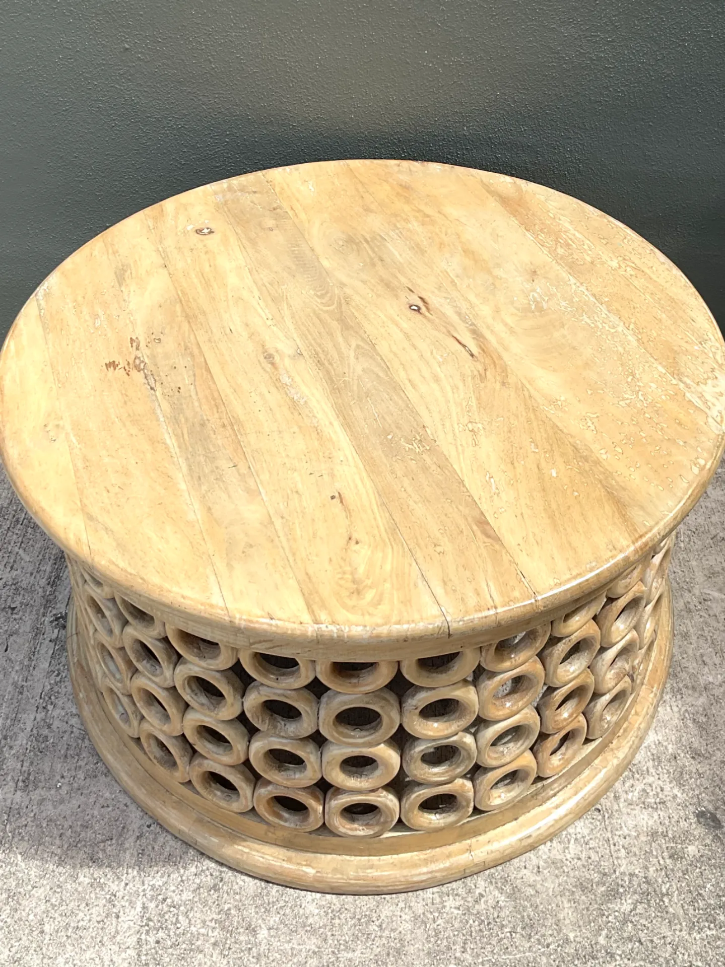 Vintage Wooden Openwork Coffee Table — additional photo 6