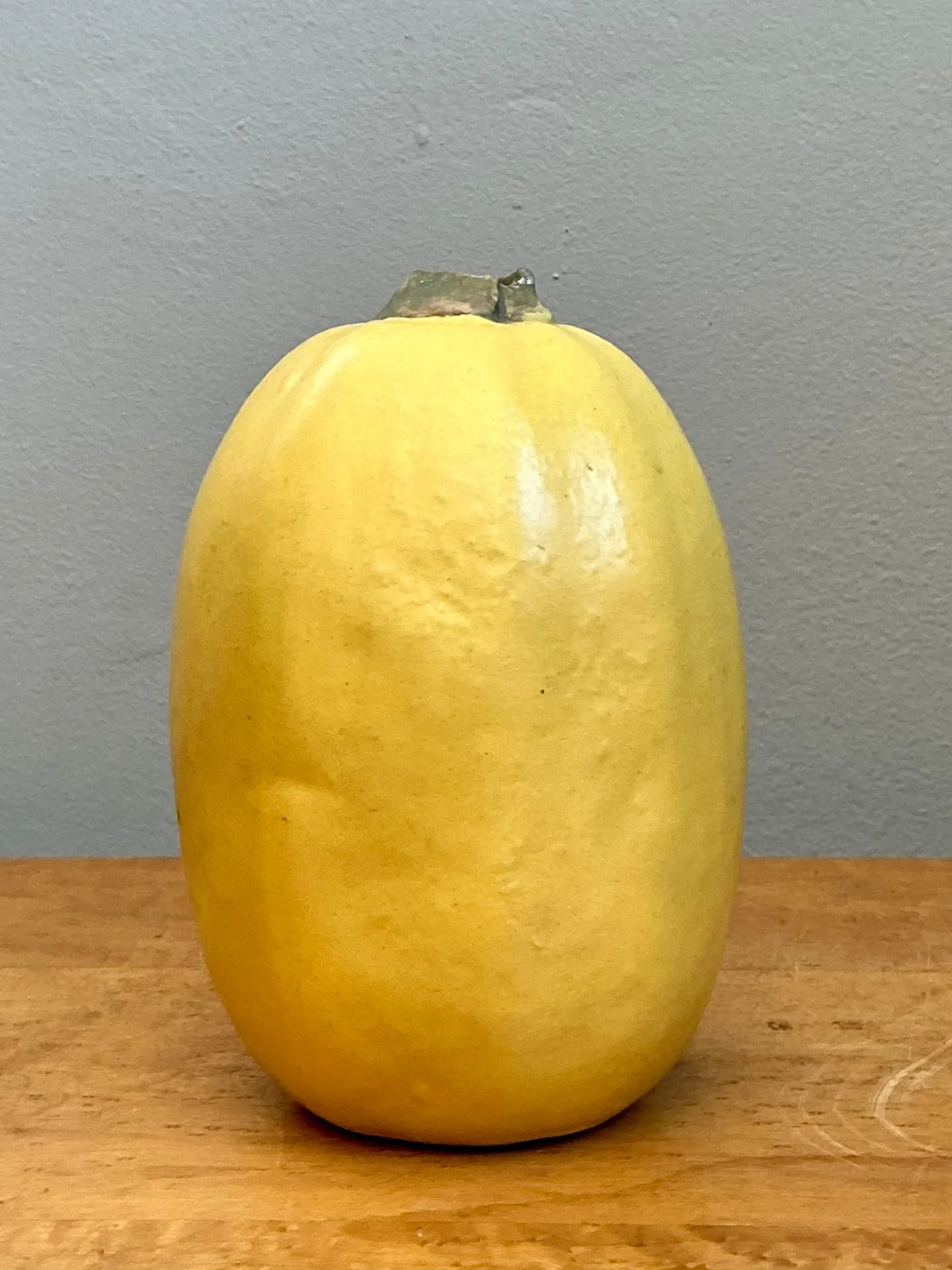 Vintage Yellow Earthenware Gourd — additional photo 2