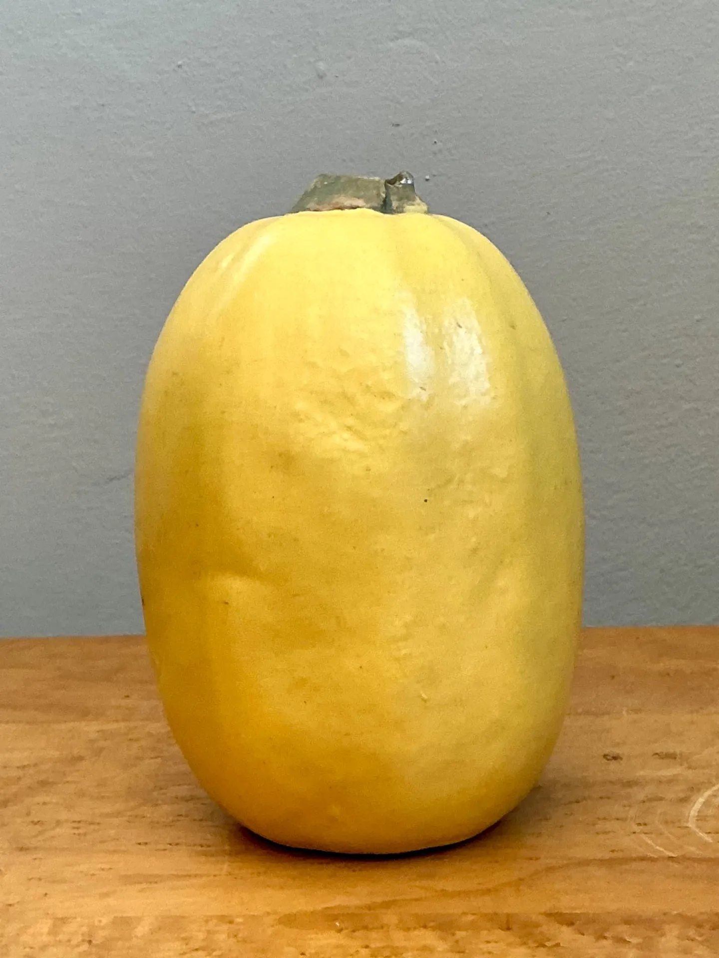 Vintage Yellow Earthenware Gourd — additional photo 5