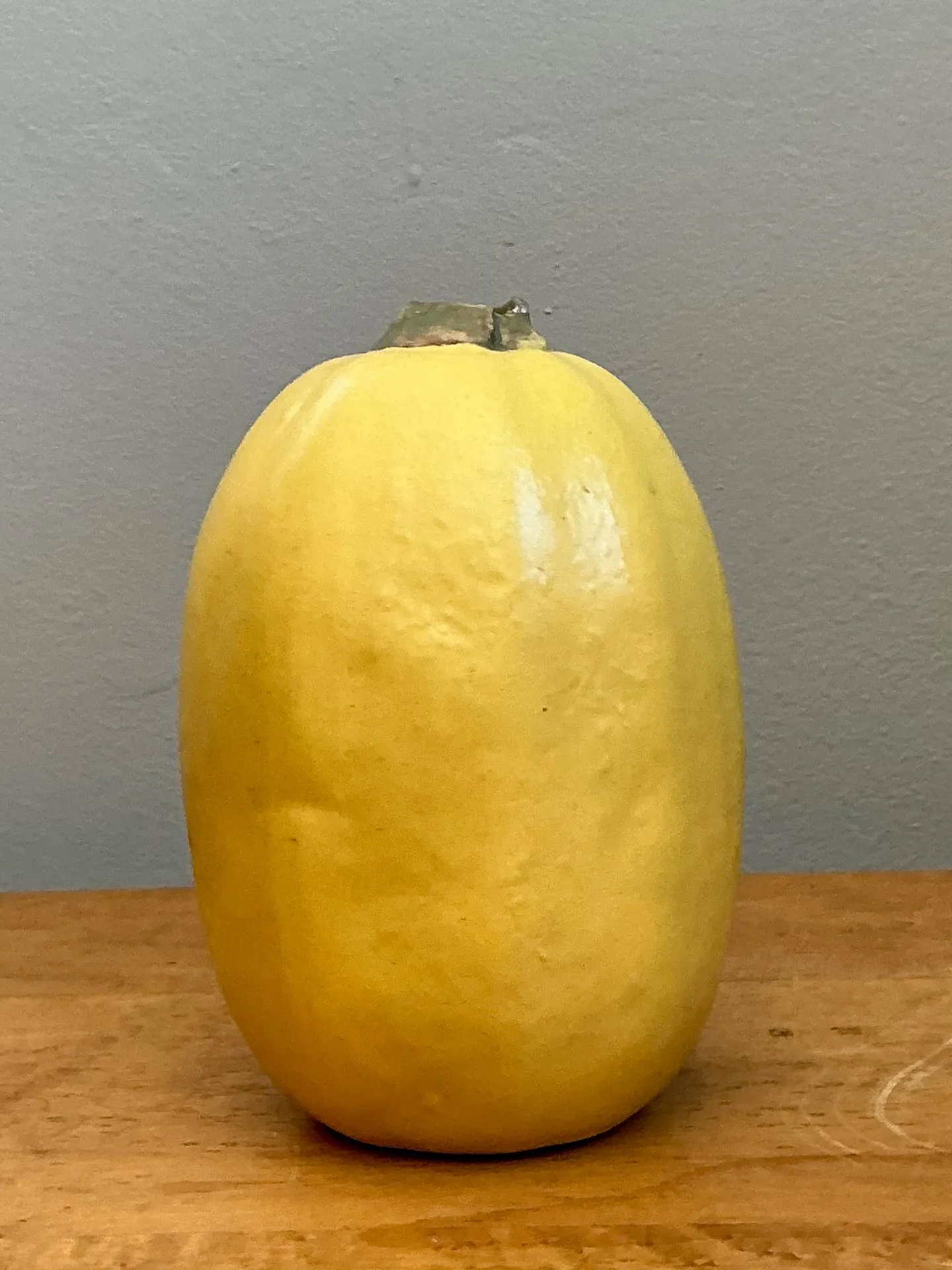 Vintage Yellow Earthenware Gourd — additional photo 8