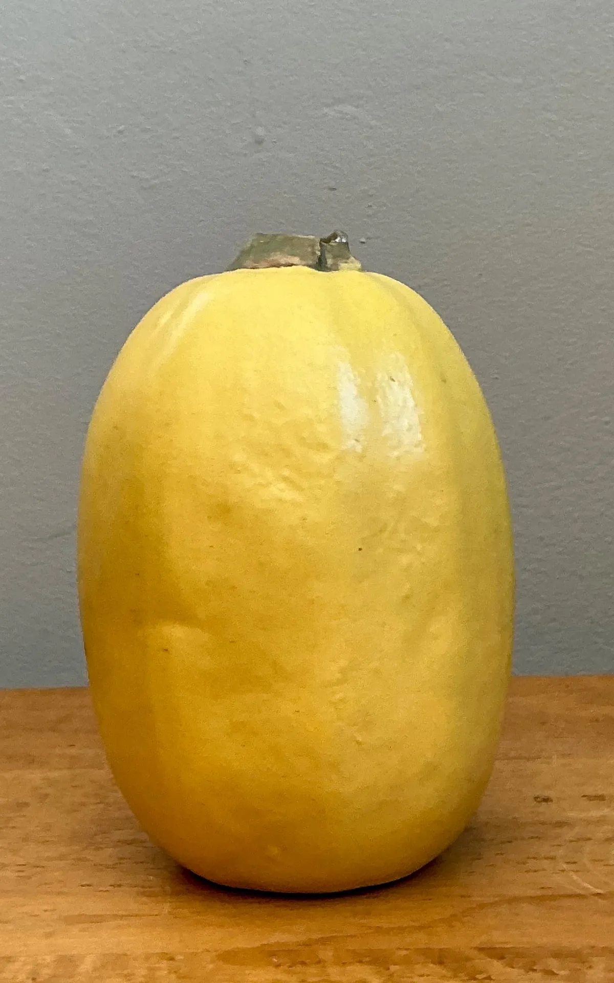 Vintage Yellow Earthenware Gourd — additional photo 8
