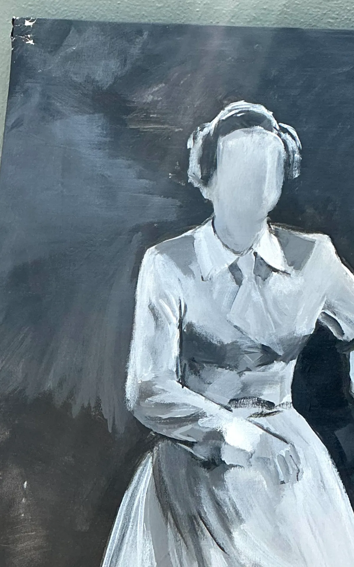 Vintage Black and White Dance Portrait on Canvas — additional photo 3