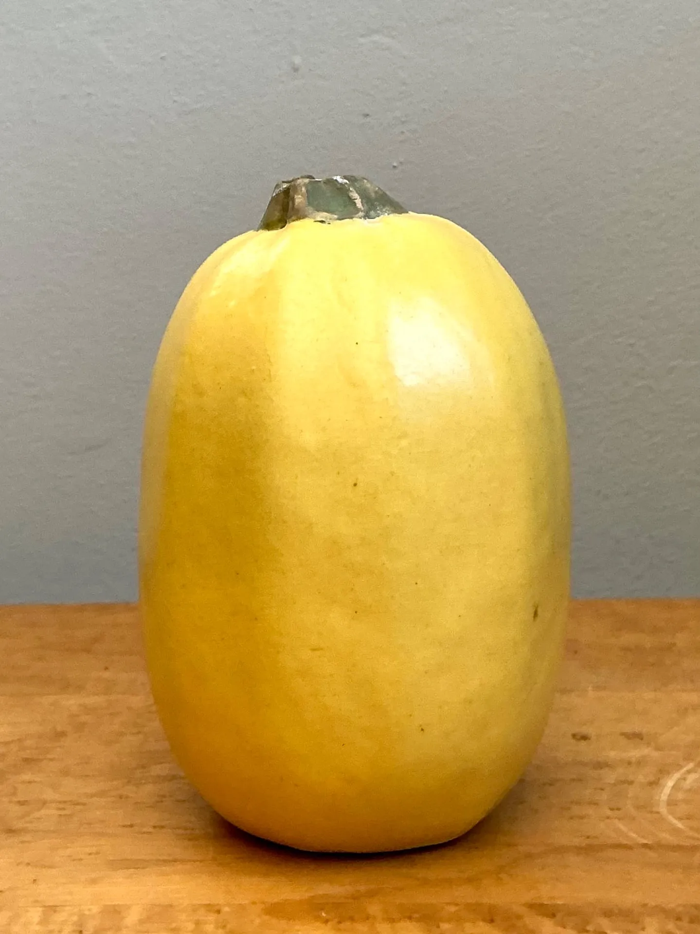Vintage Yellow Earthenware Gourd — additional photo 7
