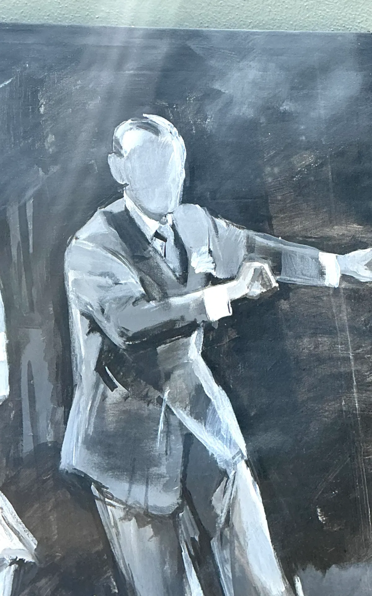 Vintage Black and White Dance Portrait on Canvas — additional photo 5