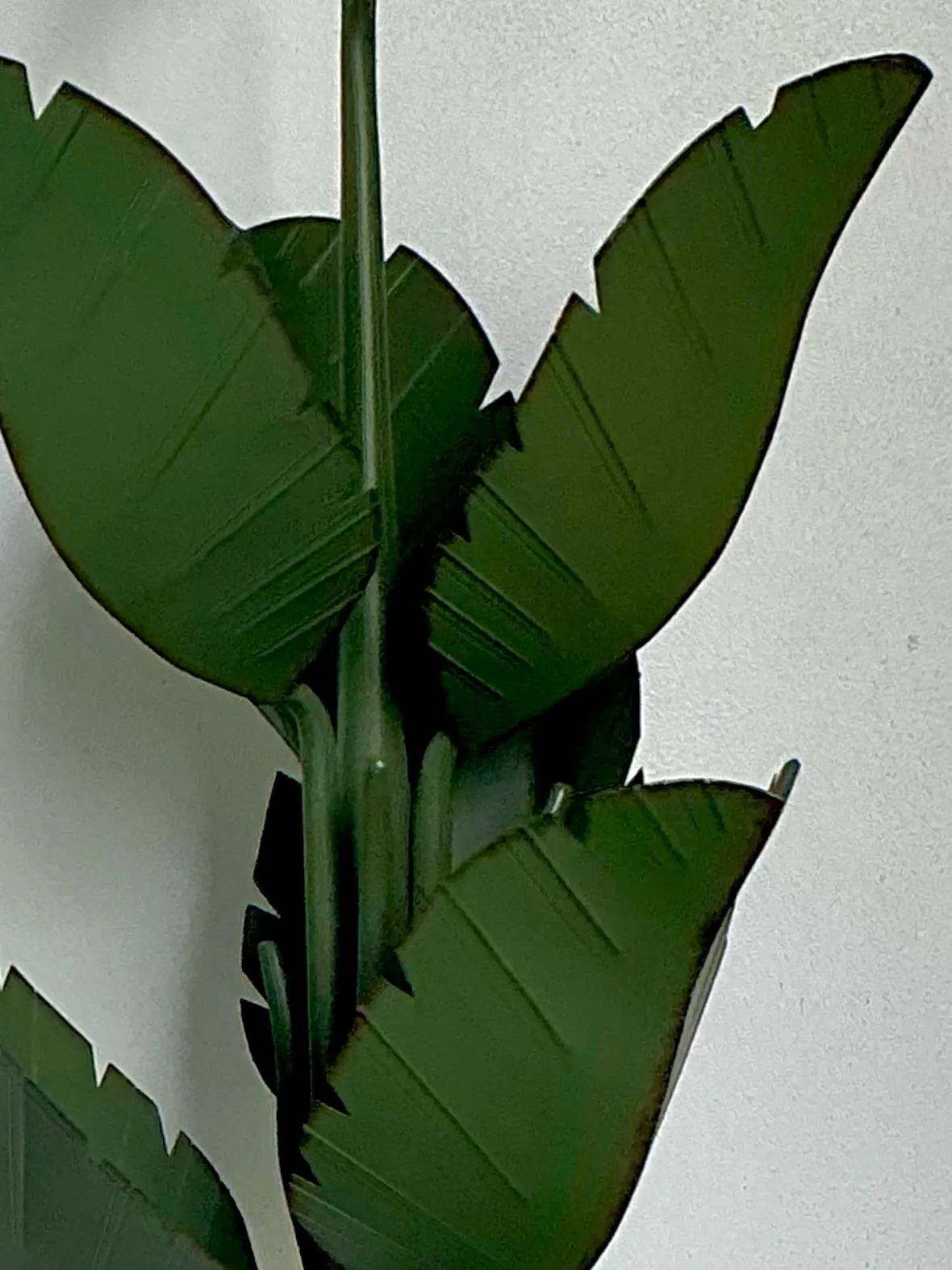 Vintage Green Banana Leaf Six Arm Chandelier — additional photo 2